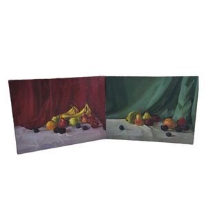 3206 Original Daniel Breaux Oil on Canvas Pair of‎ Paintings 18x4